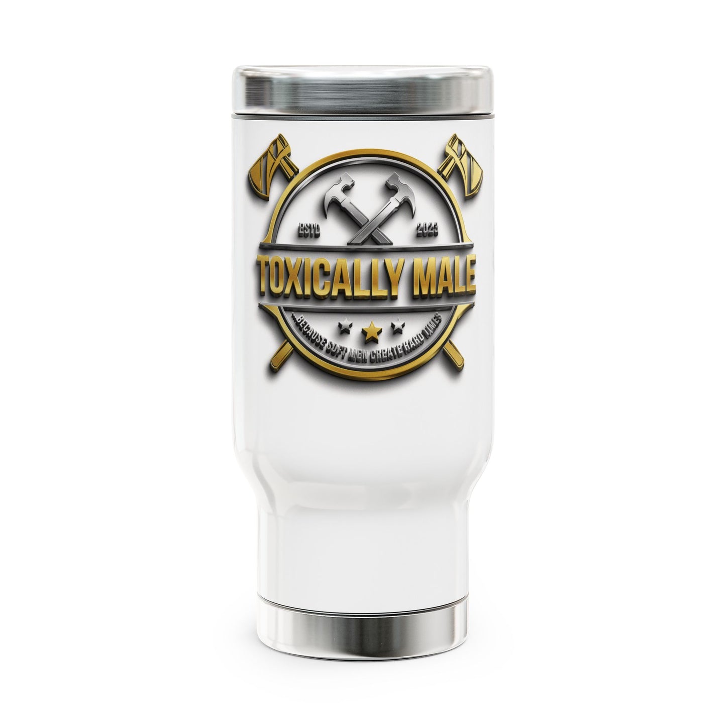 Stainless Steel Travel Mug with Handle, 14oz