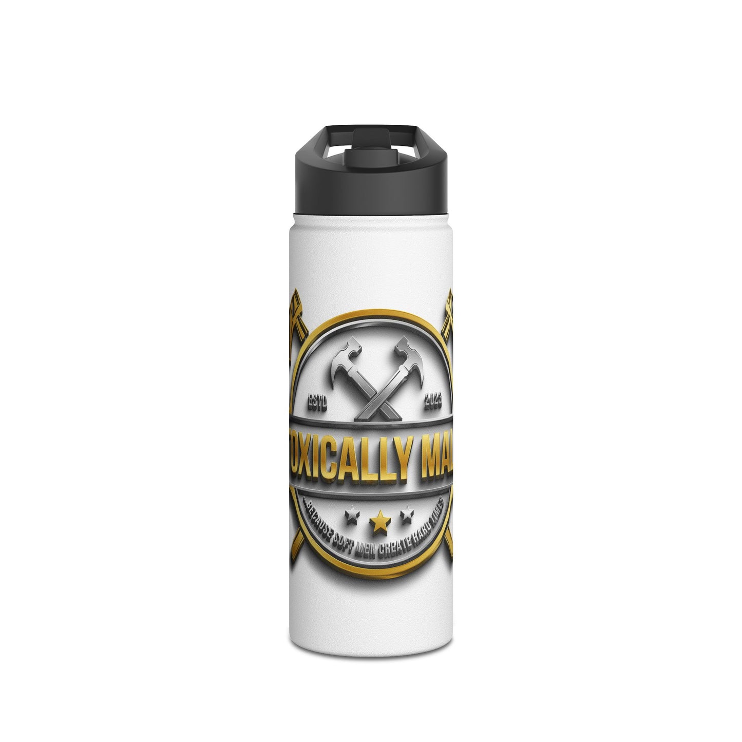Tough Guy Stainless Steel Water Bottle - Hydration for DIY Enthusiasts | Ideal for Camping, Gym, and Outdoor Adventures, Gift for Men